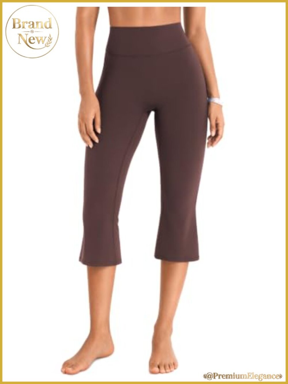 Capri Flare Yoga Pants High Waist No Front Seam Scrunch Booty Lift